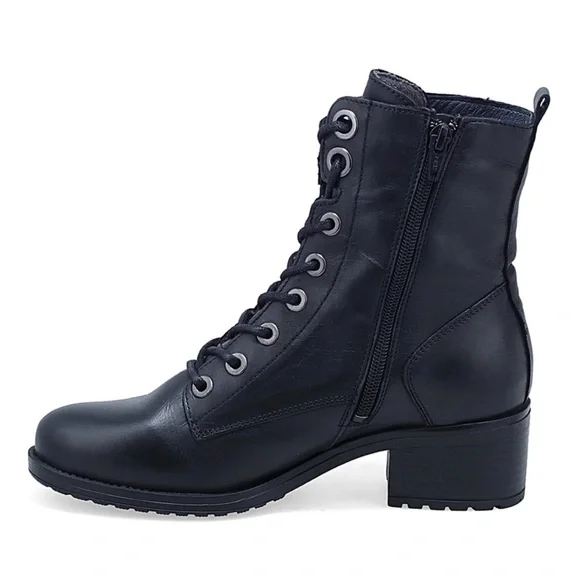 Miz Mooz Juke Leather Lace Up Black Boots - Sz EU40/US9-9.5
